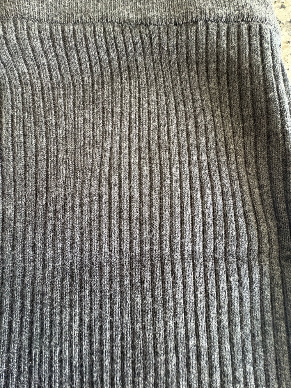 Splendid Ribbed Midi Skirt Heather Charcoal Grey Slit, size M - Picture 7 of 16